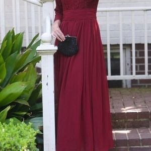 Dainty Jewell's EXQUISITE ENGLISH MANOR DRESS Size 4X EUC Burgandy